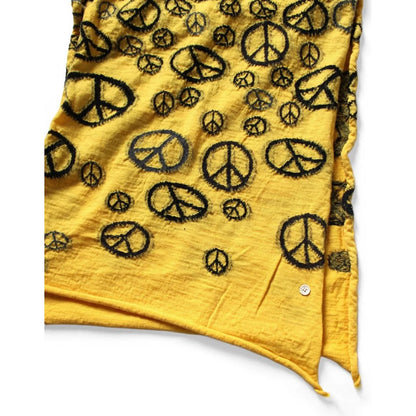 Kapital Felted Wool Peace Mark Happy Scarf