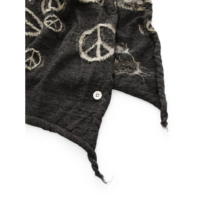 Kapital Felted Wool Peace Sign Happy Scarf