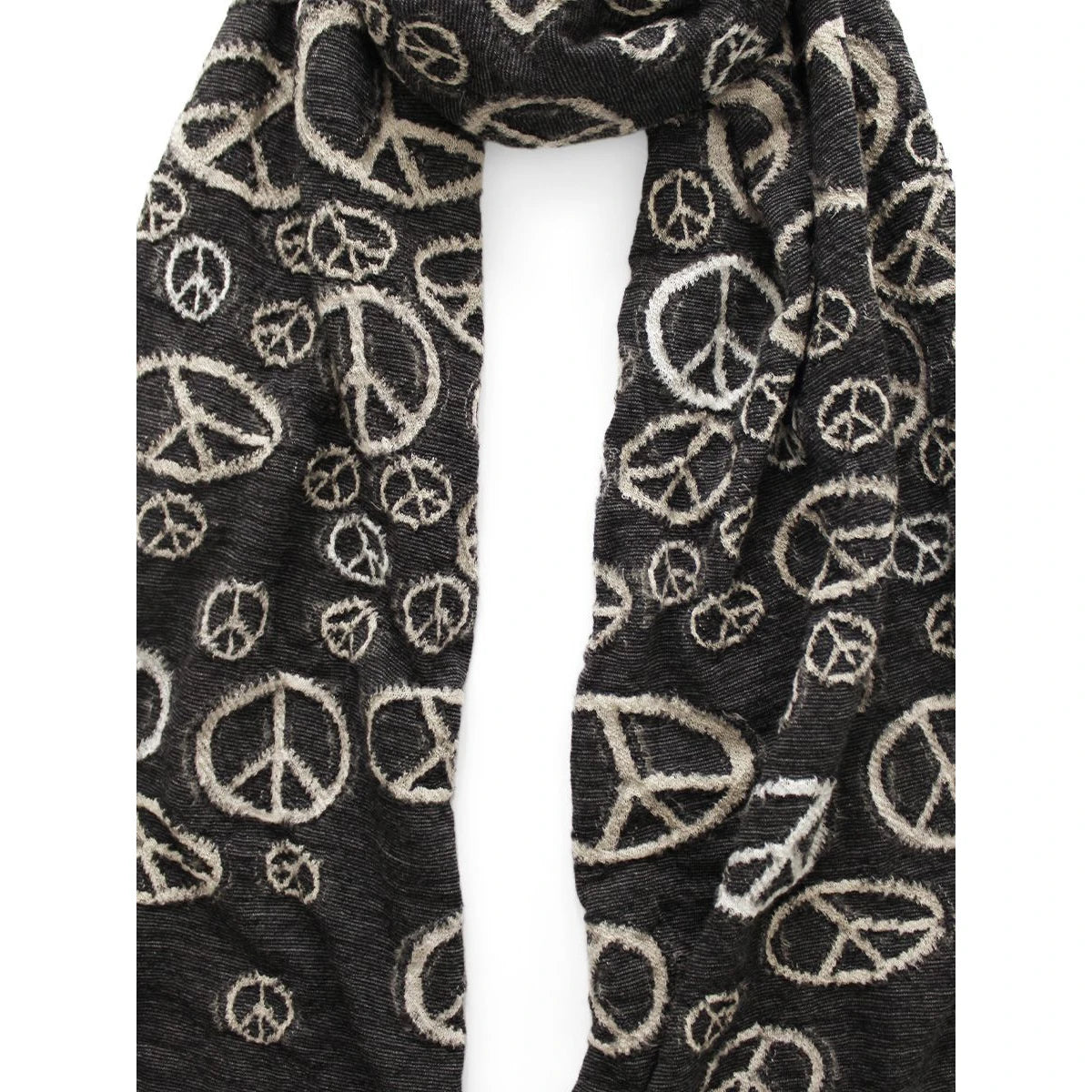 Kapital Felted Wool Peace Sign Happy Scarf