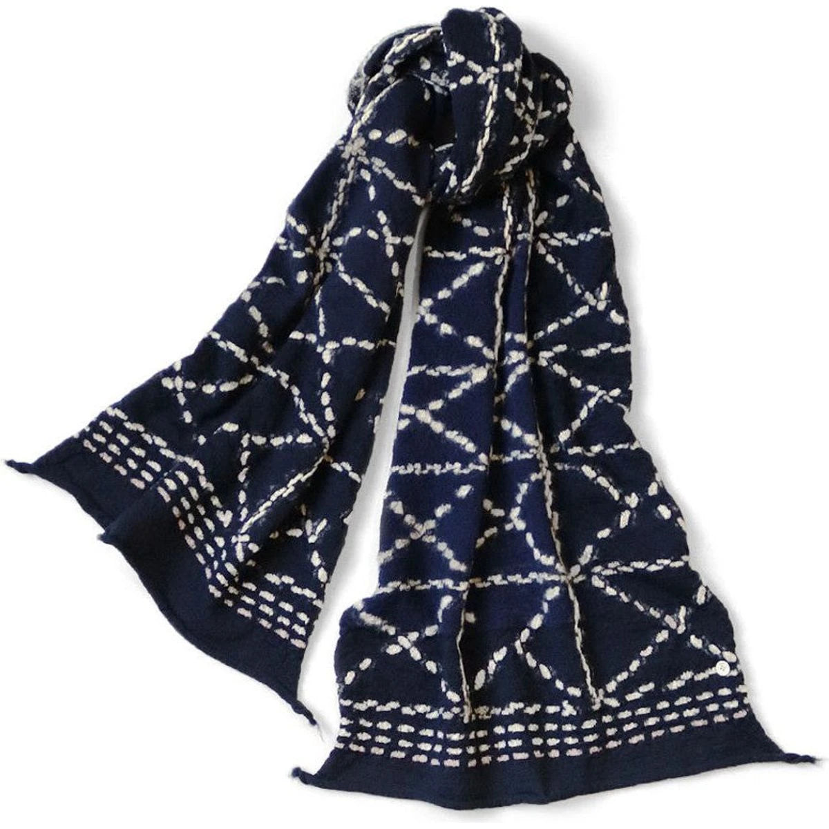 Kapital Felted Wool Sashiko Happy Scarf