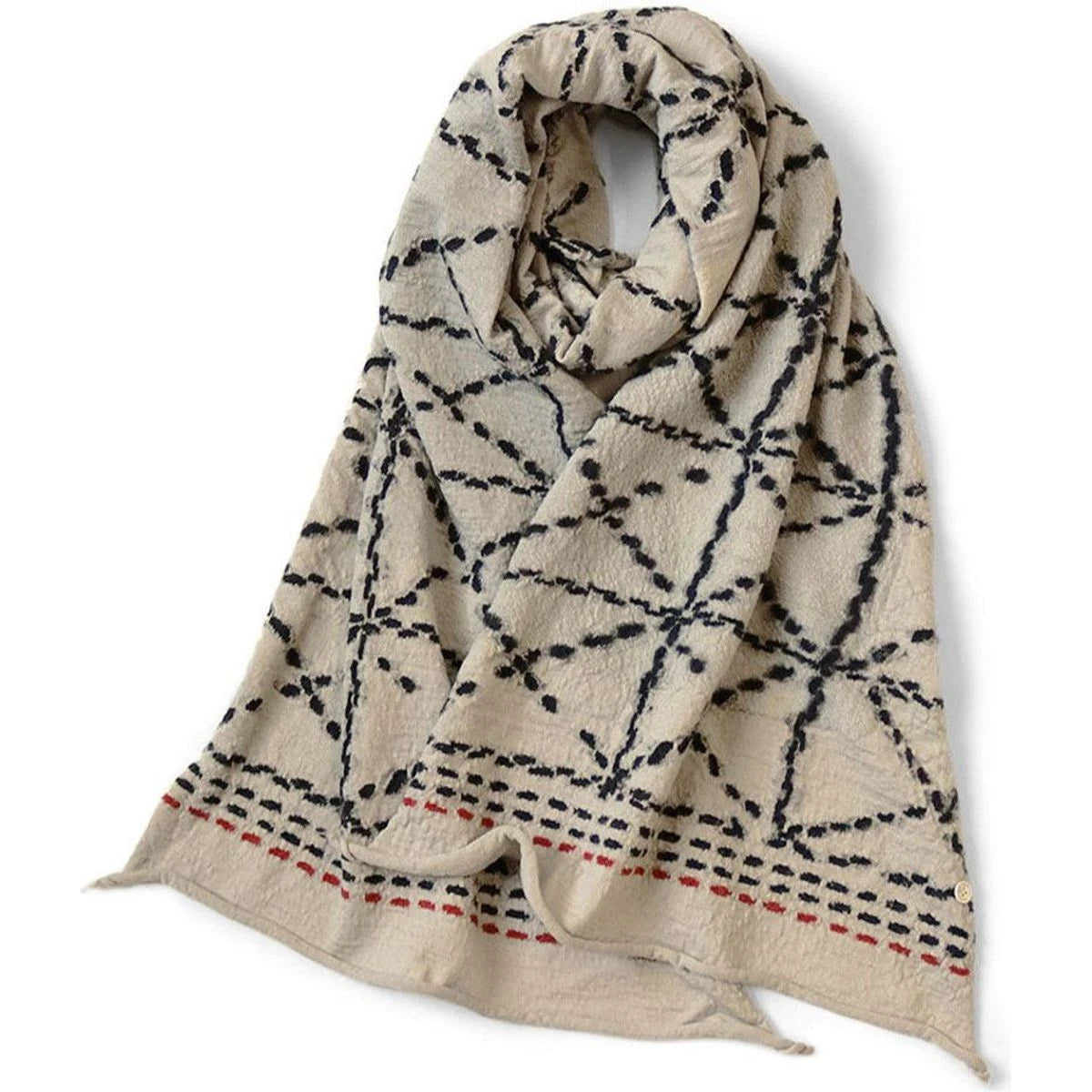 Kapital Felted Wool Sashiko Happy Scarf