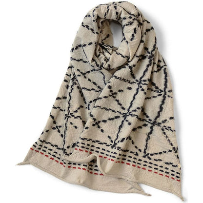 Kapital Felted Wool Sashiko Happy Scarf