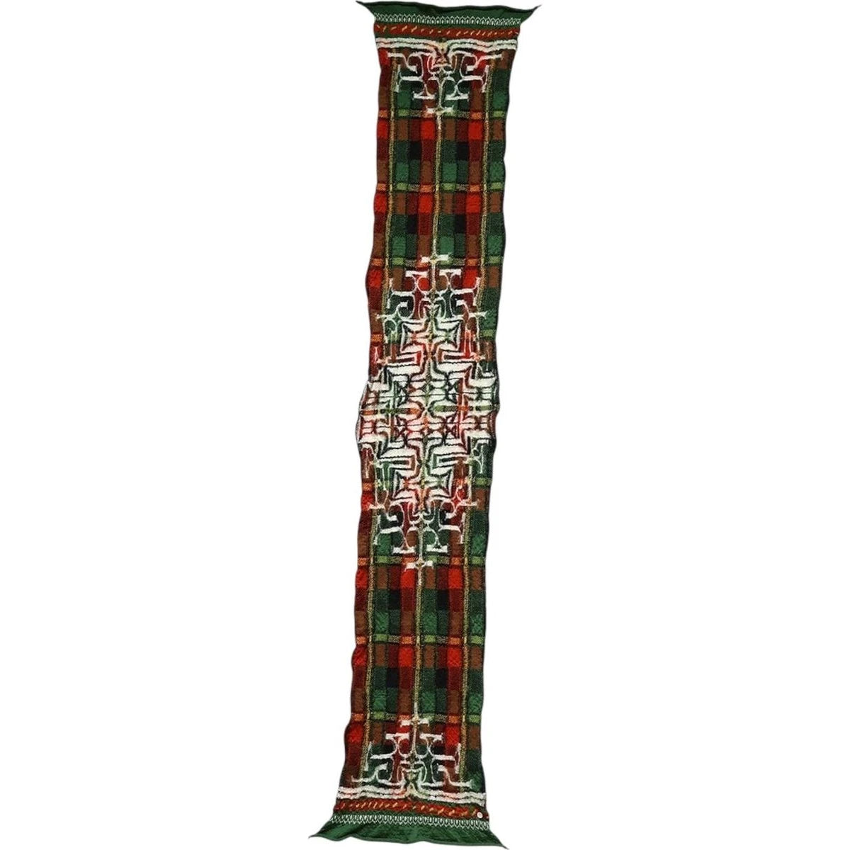 Kapital Felted Wool Tartan Ainu Happy Scarf