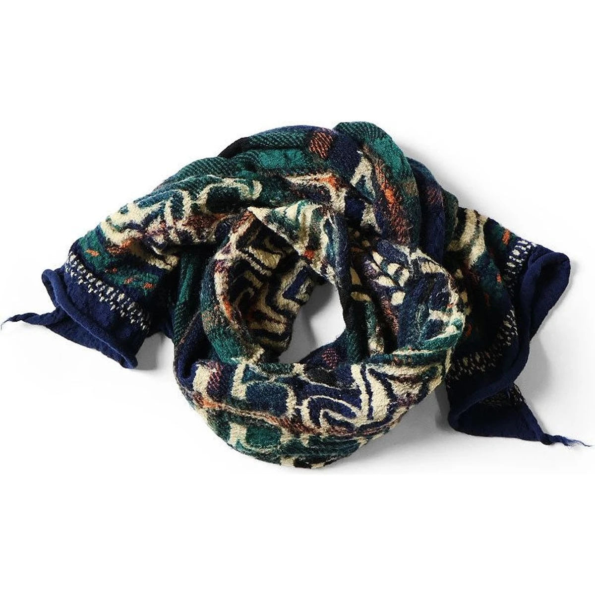 Kapital Felted Wool Tartan Ainu Happy Scarf