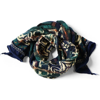 Kapital Felted Wool Tartan Ainu Happy Scarf