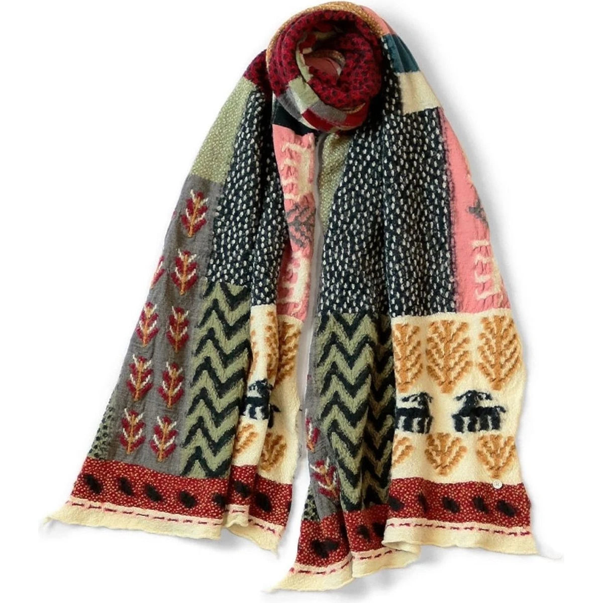 Kapital Felted Wool Village Gabbeh Scarf