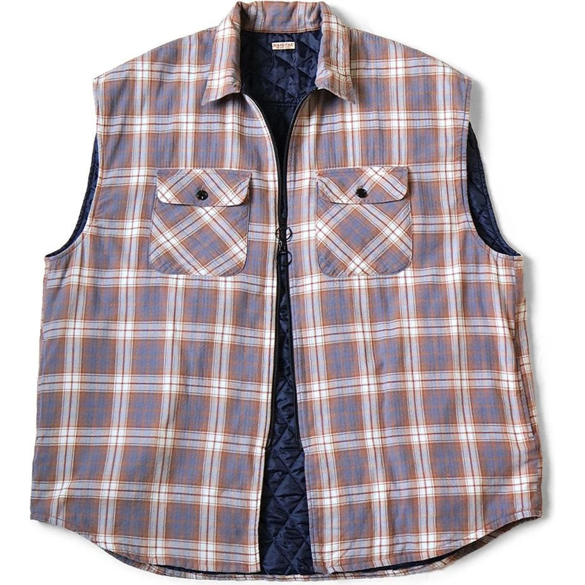 Kapital Flannel Check & Quilted Sleeveless Vest