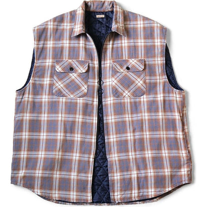 Kapital Flannel Check & Quilted Sleeveless Vest