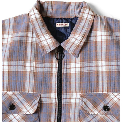 Kapital Flannel Check & Quilted Sleeveless Vest