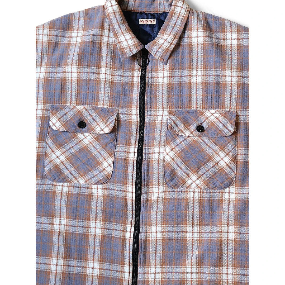 Kapital Flannel Check & Quilted Sleeveless Vest