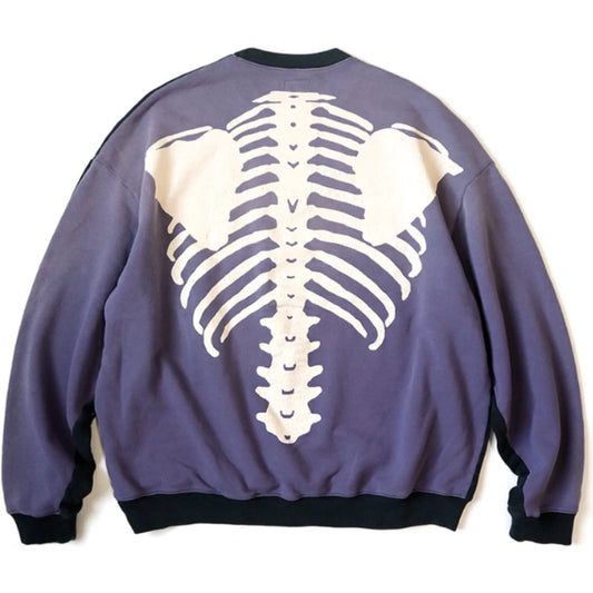 Kapital Fleece 2 Tone Big Sweatshirt (Bone Print)