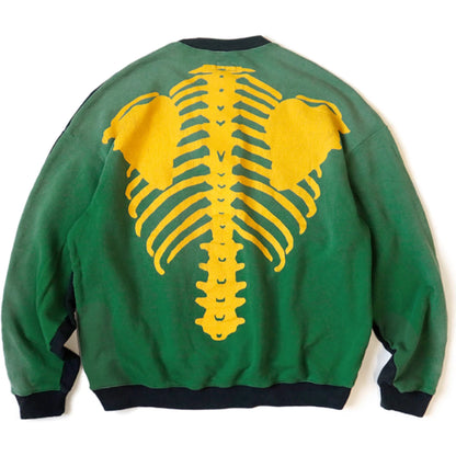 Kapital Fleece 2 Tone Big Sweatshirt (Bone Print)