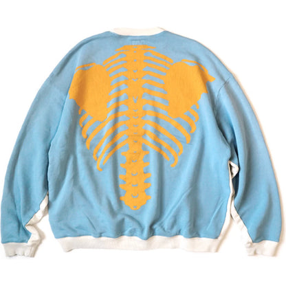 Kapital Fleece 2 Tone Big Sweatshirt (Bone Print)