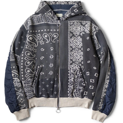Kapital Fleece Bandana Print Bivouac Hooded Jacket