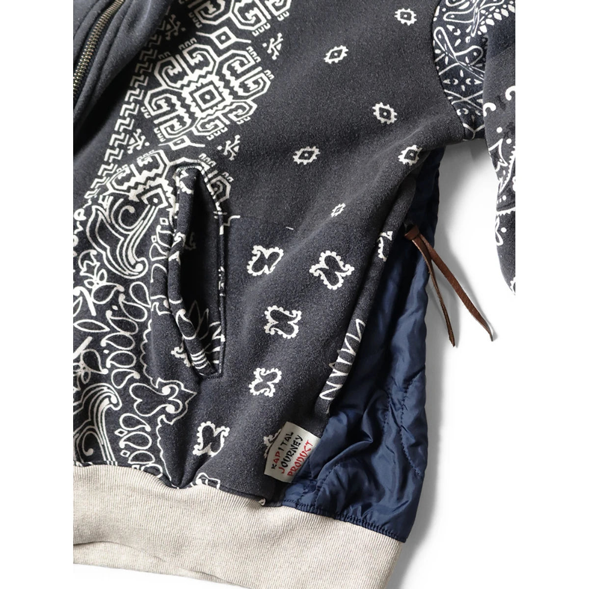 Kapital Fleece Bandana Print Bivouac Hooded Jacket