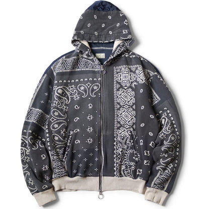 Kapital Fleece Bandana Print Bivouac Hooded Jacket