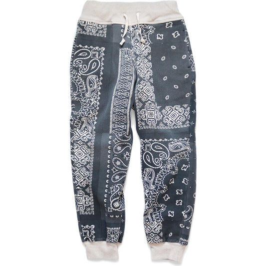 Kapital Fleece Bandana Print Rib Sweatpants