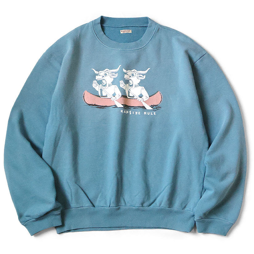 Kapital Fleece Crew Sweatshirt (`L` Longhorn Print)