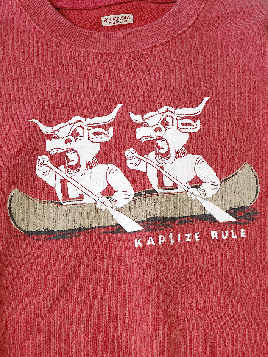 Kapital Fleece Crew Sweatshirt (`L` Longhorn Print)
