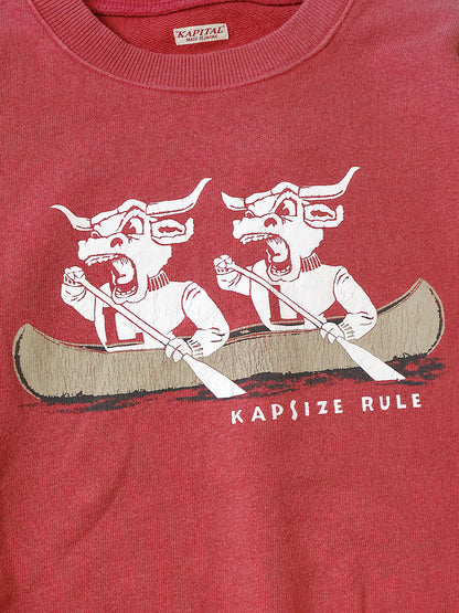 Kapital Fleece Crew Sweatshirt (`L` Longhorn Print)