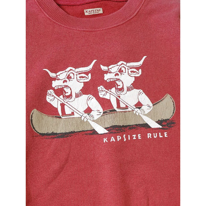 Kapital Fleece Crew Sweatshirt (`L` Longhorn Print)