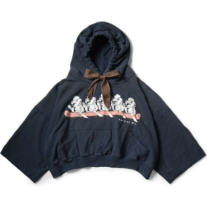 Kapital Fleece Devil Hoodie (`I` Beaver Print)