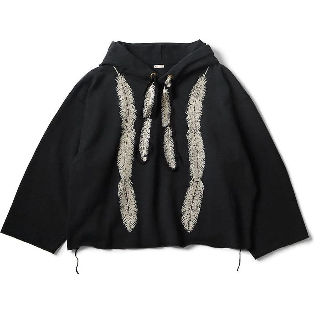 Kapital Fleece Feather Cord Catfish Hood Sweatshirt (Feather Print)