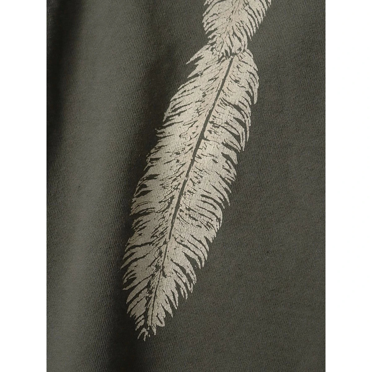Kapital Fleece Feather Cord Catfish Hood Sweatshirt (Feather Print)