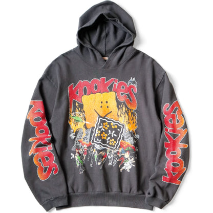 Kapital Fleece Hooded Sweatshirt Buster Peckish Rainbowy Print