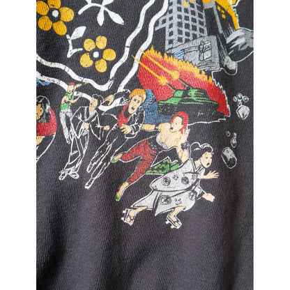 Kapital Fleece Hooded Sweatshirt Buster Peckish Rainbowy Print