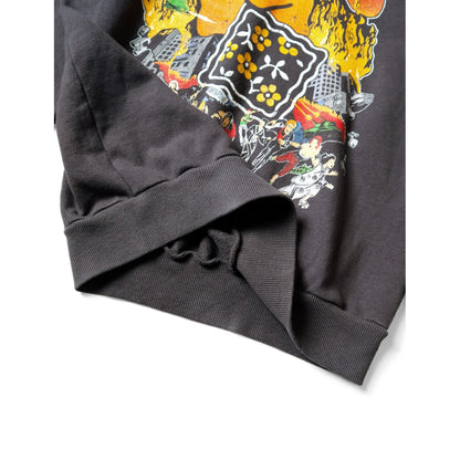 Kapital Fleece Hooded Sweatshirt Buster Peckish Rainbowy Print