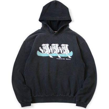 Kapital Fleece Hooded Sweatshirt (`P`Bulldog Print)