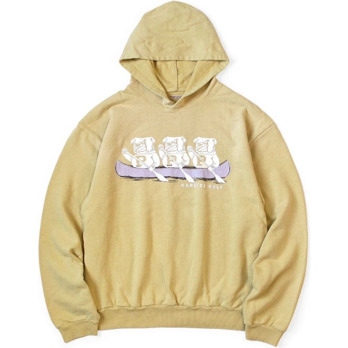 Kapital Fleece Hooded Sweatshirt (`P`Bulldog Print)