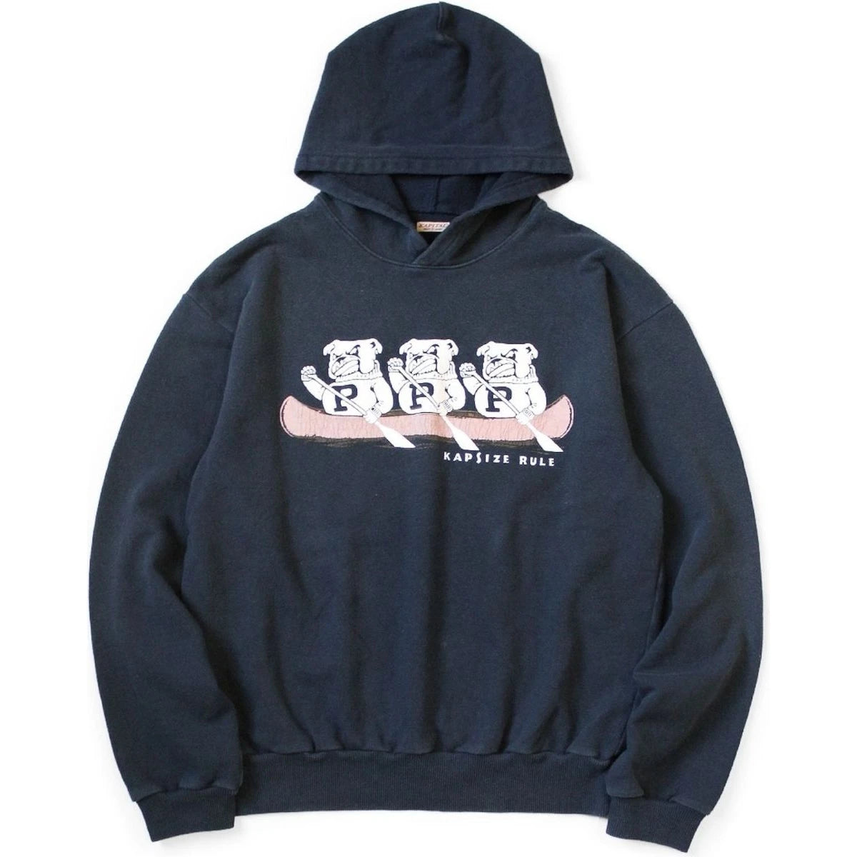 Kapital Fleece Hooded Sweatshirt (`P`Bulldog Print)