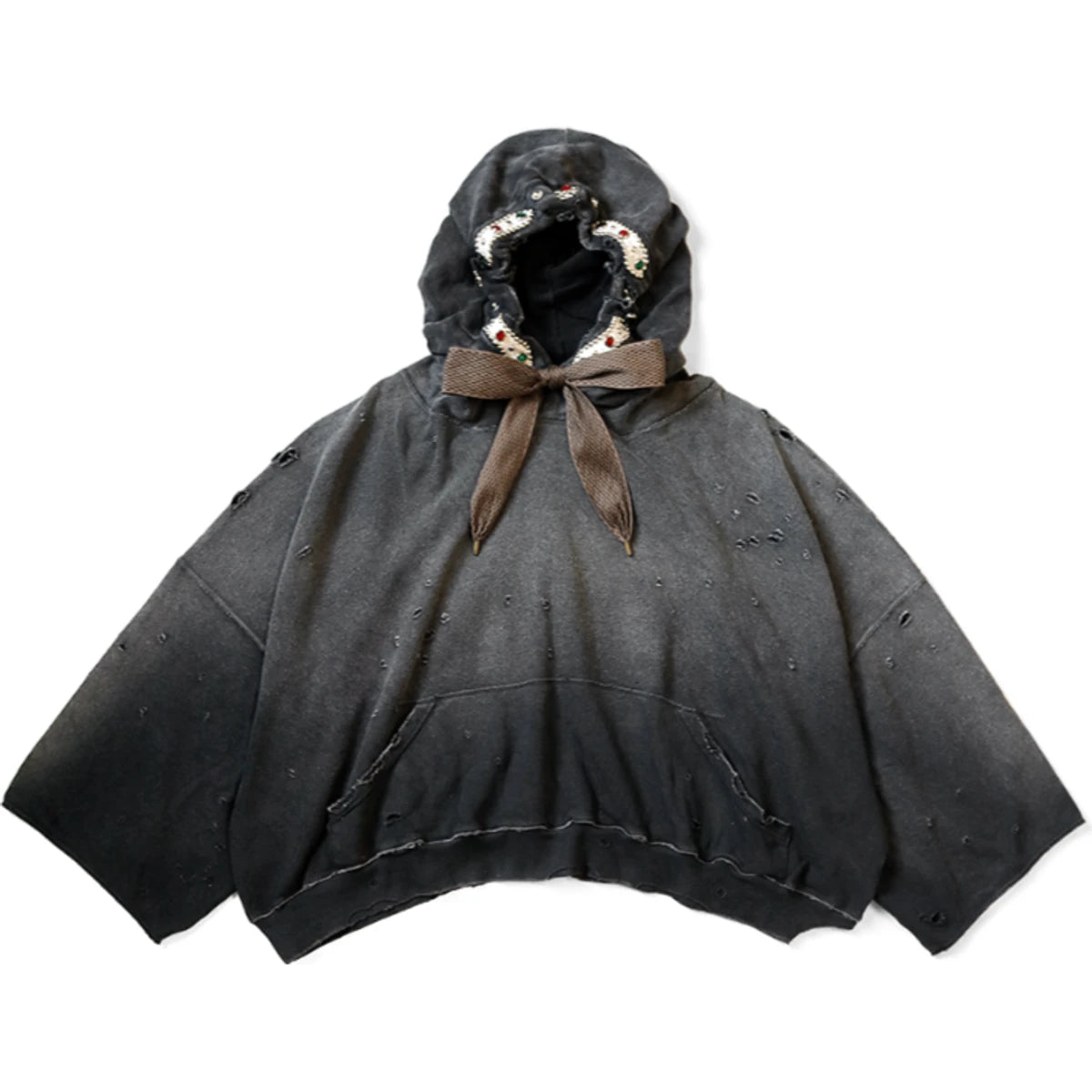 Kapital Fleece Thriller Damaged Devil Hoodie (Studs Remake)