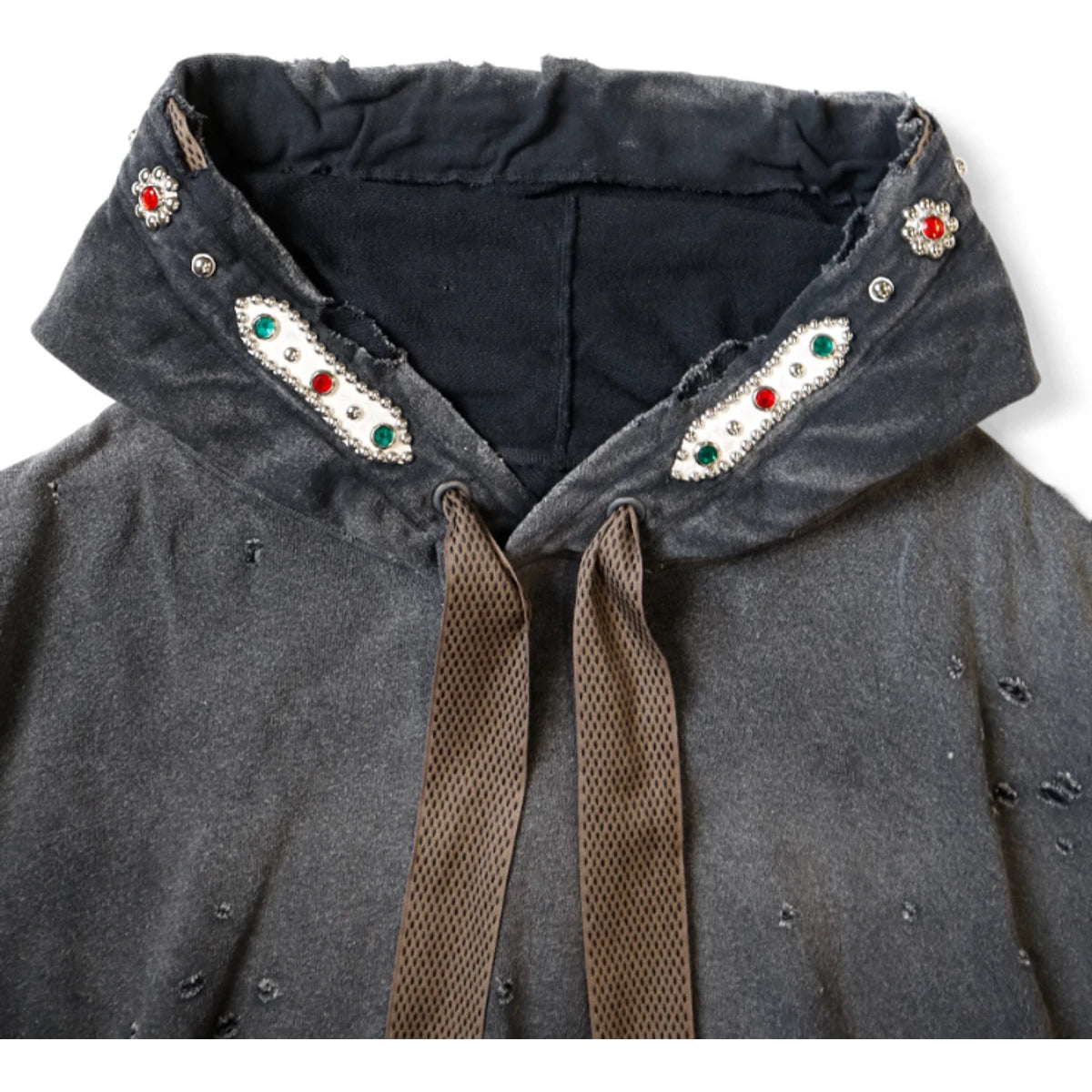 Kapital Fleece Thriller Damaged Devil Hoodie (Studs Remake)