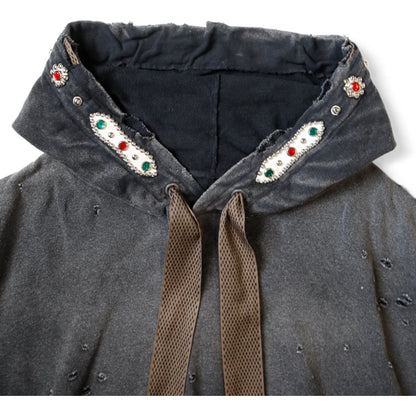Kapital Fleece Thriller Damaged Devil Hoodie (Studs Remake)