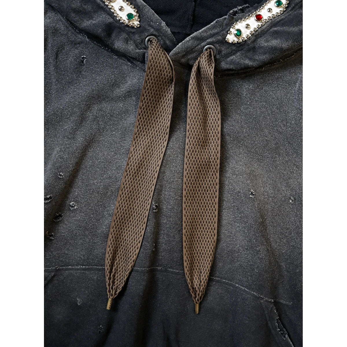 Kapital Fleece Thriller Damaged Devil Hoodie (Studs Remake)