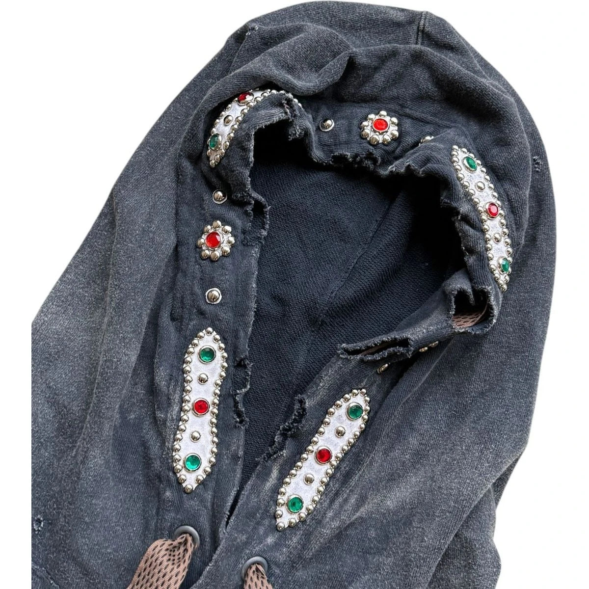 Kapital Fleece Thriller Damaged Devil Hoodie (Studs Remake)