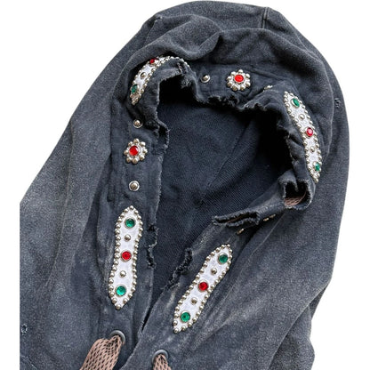 Kapital Fleece Thriller Damaged Devil Hoodie (Studs Remake)