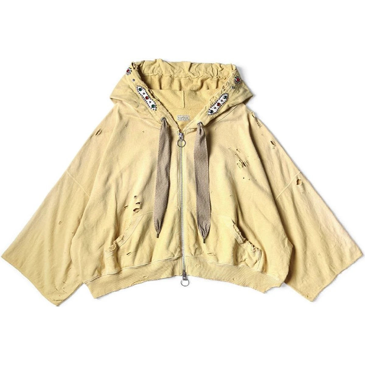 Kapital Fleece Thriller Damaged Devil Zip Hood Blouson (Studs Remake)