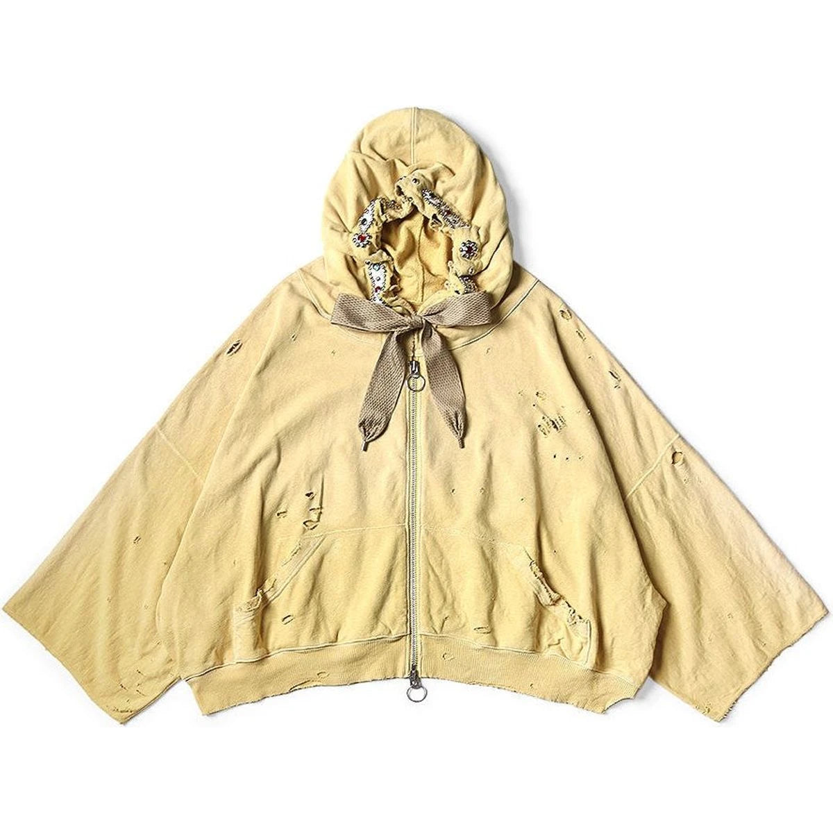 Kapital Fleece Thriller Damaged Devil Zip Hood Blouson (Studs Remake)