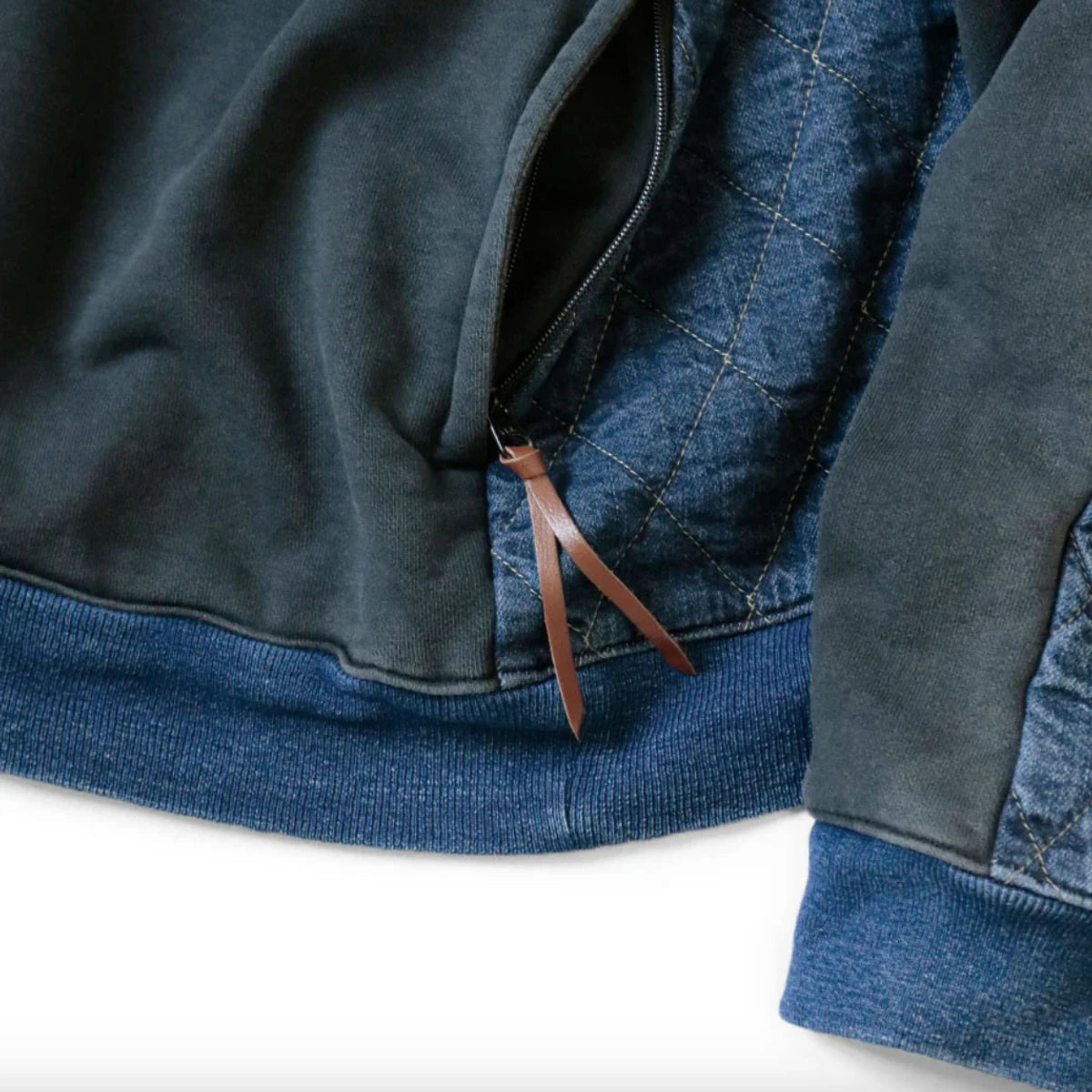 Kapital Fleece x Denim Quilting 2Tone Big Sweatshirt