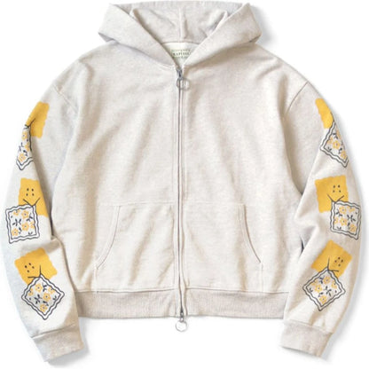 Kapital Fleece Zip Up Gym Hoodie (Peckish Rainbowy Print)