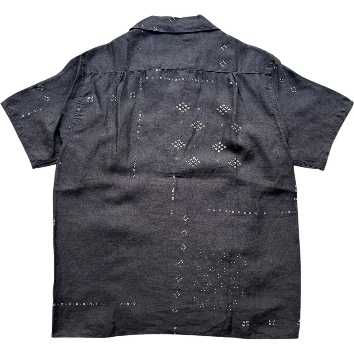 Kapital French Cloth Linen Bandana Discharge Print Aloha Shirt (Santo Domingo Print)