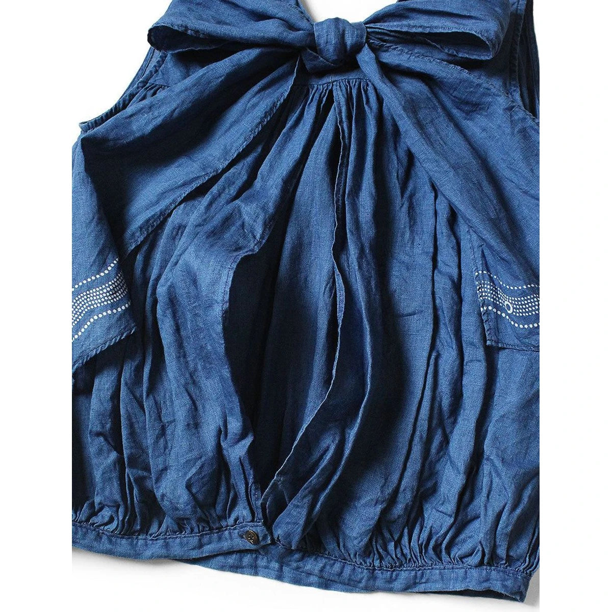 Kapital French Cross Linen 2-Way Choker Cami (Souffle Crest Print)