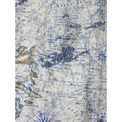 Kapital French Cross Linen Open Collar Shirt (Key West Discharge Print)
