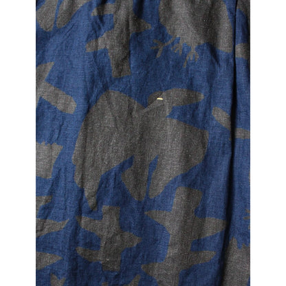 Kapital French Cross Linen Guiding Light Crow Discharge Print Aloha Shirt