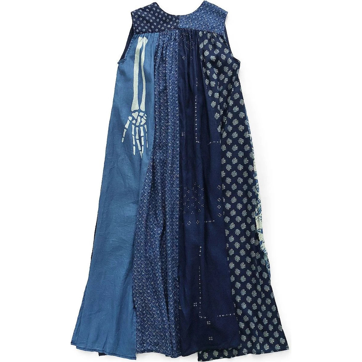 Kapital French Cross Linen Lamp Dress (Bone Print)