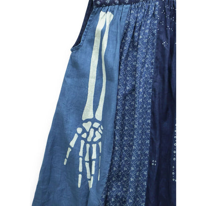 Kapital French Cross Linen Lamp Dress (Bone Print)